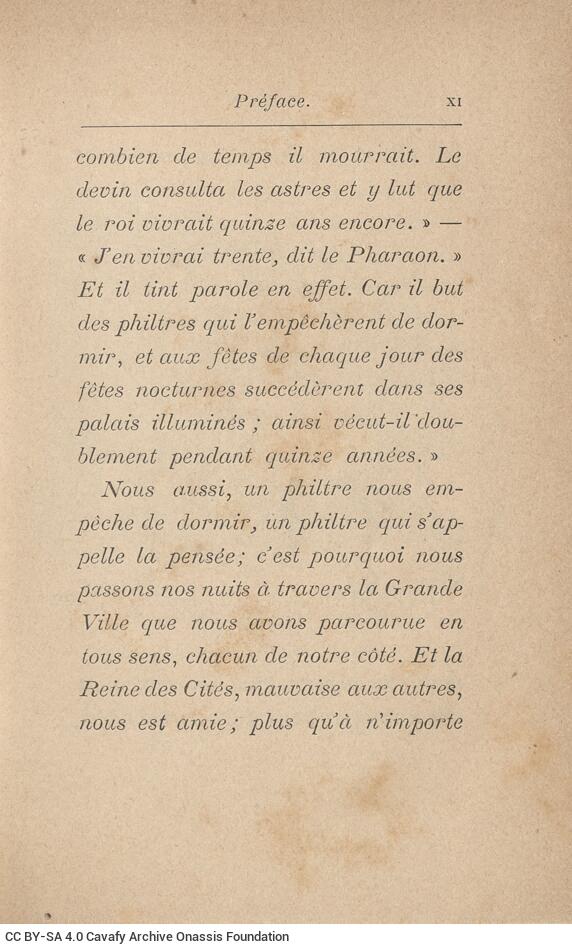 16.5 x 11 cm; 2 s.p. + XIII p. + 269 p. + 9 s.p., l. 1 bookplate CPC on recto, p. [I] half-title page, p. [II] previous and u